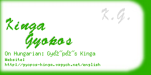 kinga gyopos business card